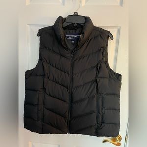 Lands End black down vest XL petite